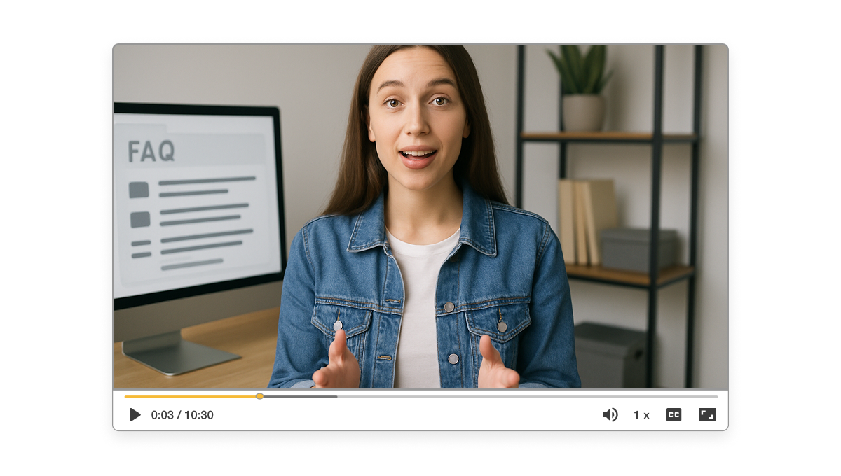 Explain answers visually using Visla’s FAQ walkthrough video creator to improve customer support and reduce tickets.